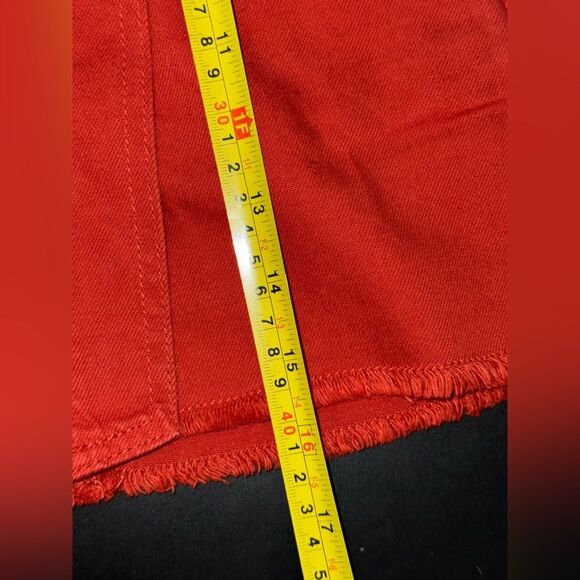 Pilcro Anthropologie Belted Mini Skirt Fall Burnt Orange Size 00 EUC - Picture 9 of 9